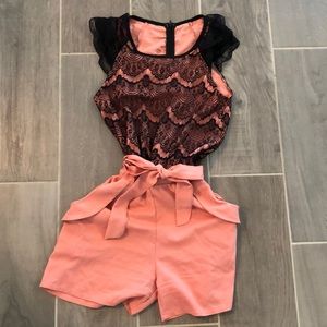 Sexy romper with lace